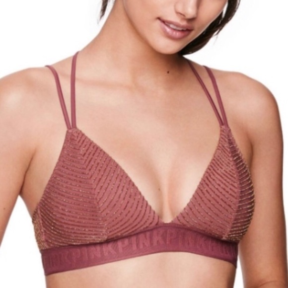[PINK Victoria’s Secret] Glitter Bralette M Medium - Picture 3 of 4